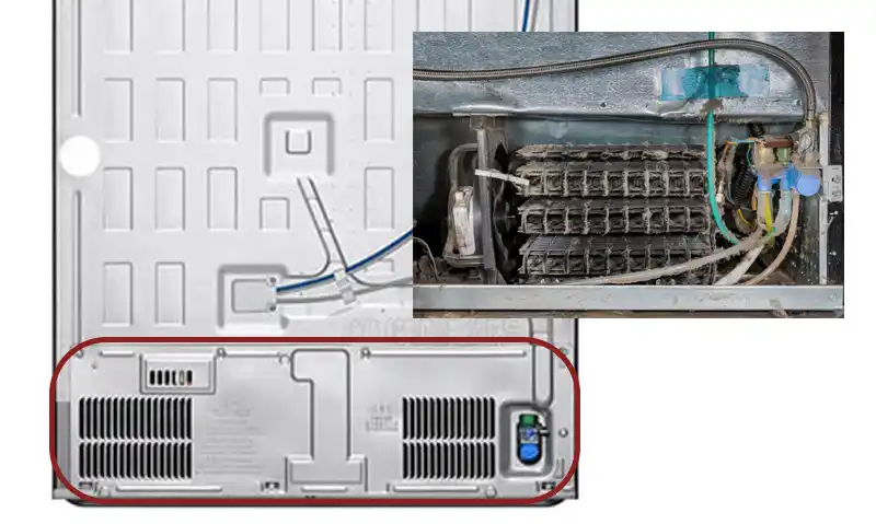 خنک نشدن یخچال ال جی به علت کثیفی کویل کندانسور