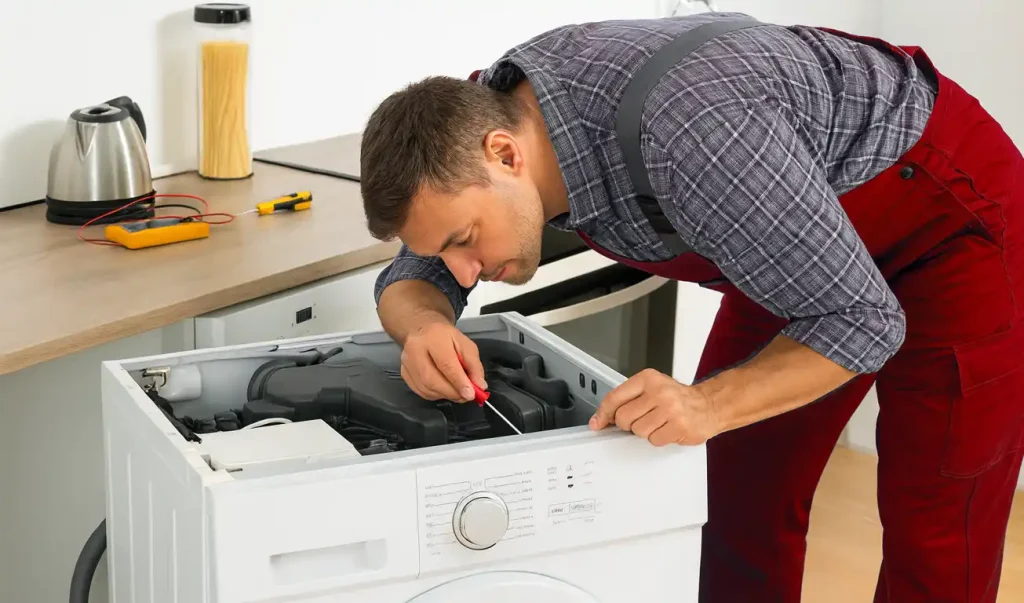 لباسشویی ال جی روشن میشه ولی کار نمیکنه